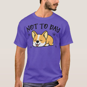 Cute Corgi Gift Funny Dog Lover Lazy Animal T-Shirt