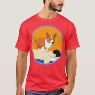 Cute Corgi giving back massage T-Shirt