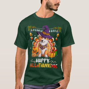 Cute Corgi Halloween Merry Christmas Happy Halloth T-Shirt