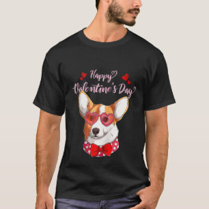 Cute Corgi Happy Valentines Day Dog Lover Dog Mum T-Shirt