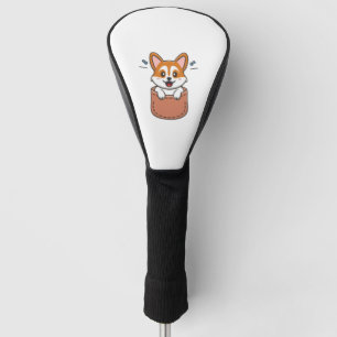 Cute Corgi In Pocket Funny Corgi Crazy Dog Lover T Golf Head Cover