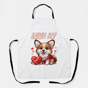 Cute Corgi Love Apron