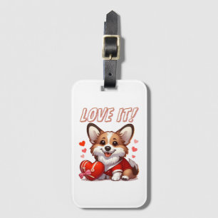 Cute Corgi Love Luggage Tag