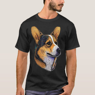 Cute Corgi Lover Colourful Art Dog Mum Dog Dad For T-Shirt