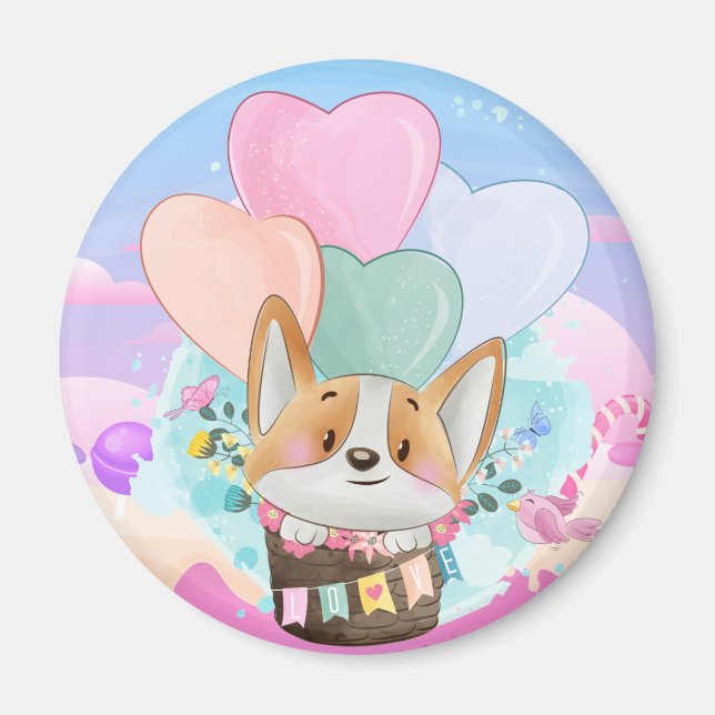 Cute Corgi Magnet (Front)