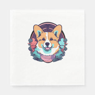 Cute corgi   napkin