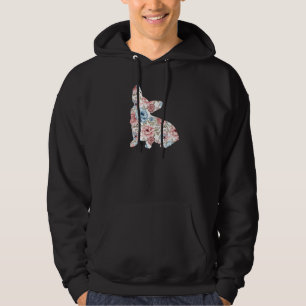 Cute Corgi Owner Flower Floral Silhouette Dog Bree Hoodie