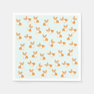 Cute Corgi Paper Napkins