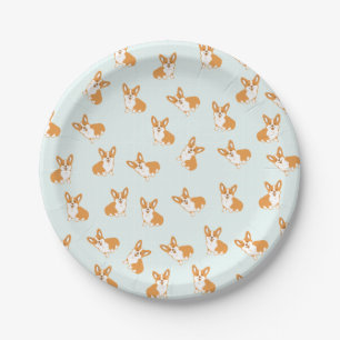 Cute Corgi Paper Plates
