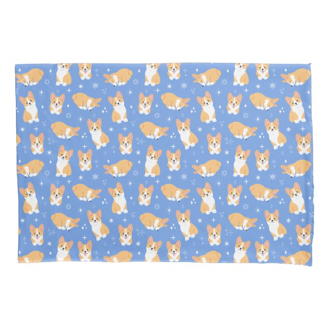 Cute Corgi Pattern Pillowcase (Front)
