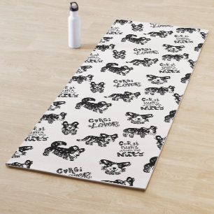 Cute Corgi Pattern Yoga Mat