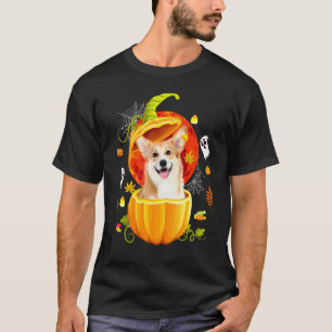 Cute Corgi Pumpkin Halloween Dog T-Shirt