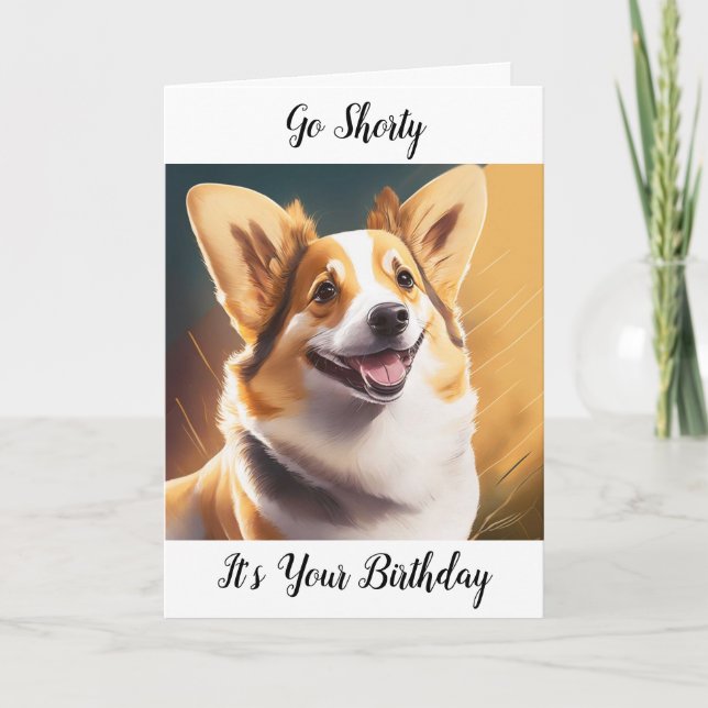 Cute Corgi Pun Birthday Card (Front)