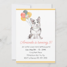 Cute Corgi Puppy Birthday Party