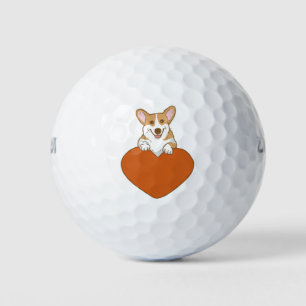 Cute Corgi Puppy Dog Golf Balls