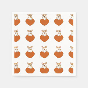 Cute Corgi Puppy Dog Napkin