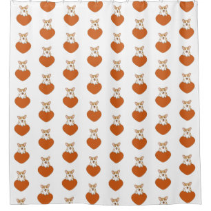 Cute Corgi Puppy Dog Shower Curtain