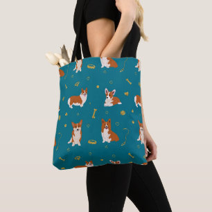 Cute Corgi Puppy Dogs Tote Bag