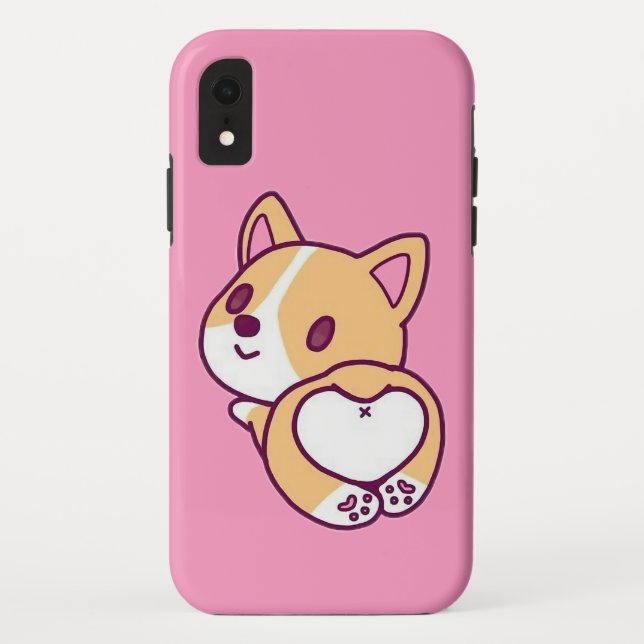Cute Corgi Puppy Love Case-Mate iPhone Case (Back)