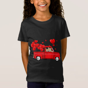Cute Corgi Riding Red Truck Love Valentine's Day G T-Shirt