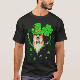 Cute Corgi Saint Patrick's Day Dogs Dad Mum T-Shirt