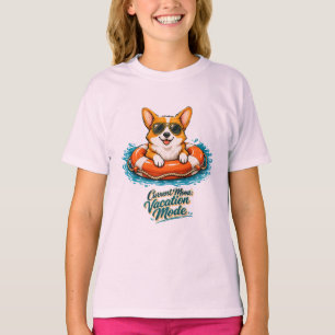 Cute Corgi Summer Vacation Mode T-Shirt