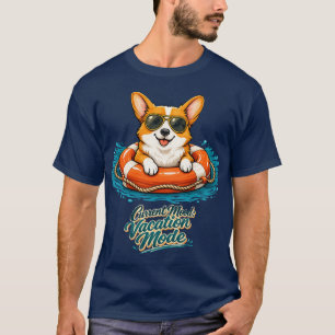 Cute Corgi Summer Vacation Mode T-Shirt