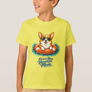 Cute Corgi Summer Vacation Mode T-Shirt