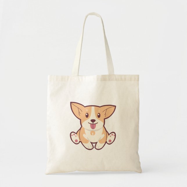 Cute Corgi  Tote Bag (Front)