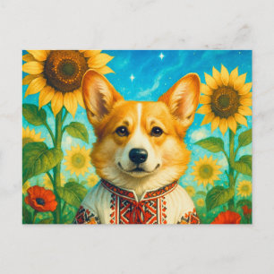 Cute Corgi Ukraine Welsh Corgi Queen Postcard