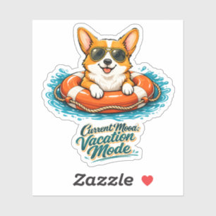Cute Corgi "Vacation Mode" Summer Design