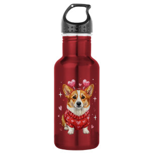 Cute Corgi Valentine Heart Valentines Day 532 Ml Water Bottle