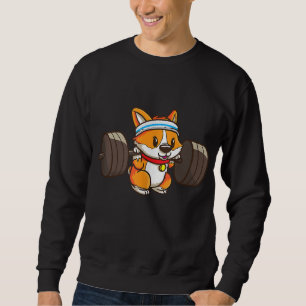 Cute Corgi Weightlifting Dog Lover Girls And Women Sweatshirt