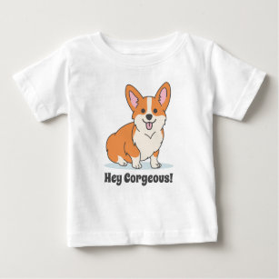 Cute Corgi with Funny Joke for Babies Baby T-Shirt