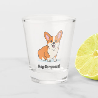 Cute Corgi with Funny Joke Shot Glass
