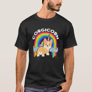 Cute Corgicorn Unicorn Rainbow Corgi Owner T-Shirt