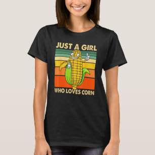 Cute Corn Art For Women Girls Kids Kernel Corn Cob T-Shirt