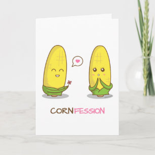 Cute Corn Love Confession For Someone Sweet Card