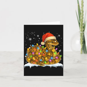 Cute Corn Snake Christmas Light Funny Corn Snake L Card