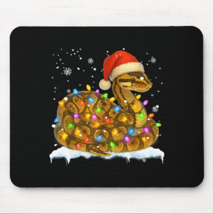 Cute Corn Snake Christmas Light Funny Corn Snake L Mouse Mat