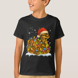 Cute Corn Snake Christmas Light Funny Corn Snake L T-Shirt