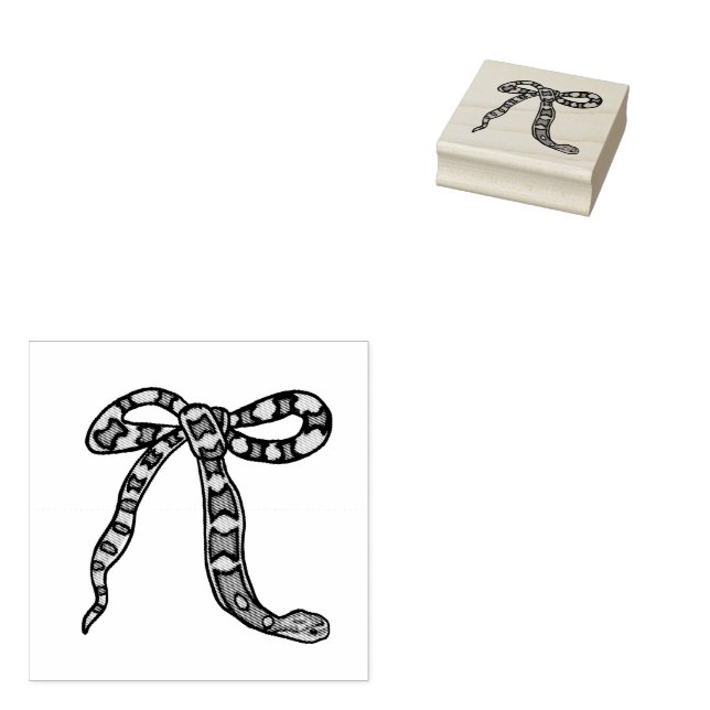 Cute Corn Snake Lovers Rubber Stamp (Stamped)