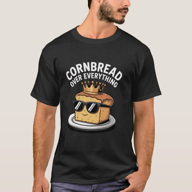 Cute Cornbread Happy Thanksgiving Humour Funny Des T-Shirt (Front)