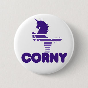 Cute Corny Unicorn 6 Cm Round Badge