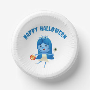 Cute Corpse Bride Halloween party  Paper Plate