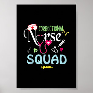 Cute Correctional Nurse Squad For Nursing Week Poster