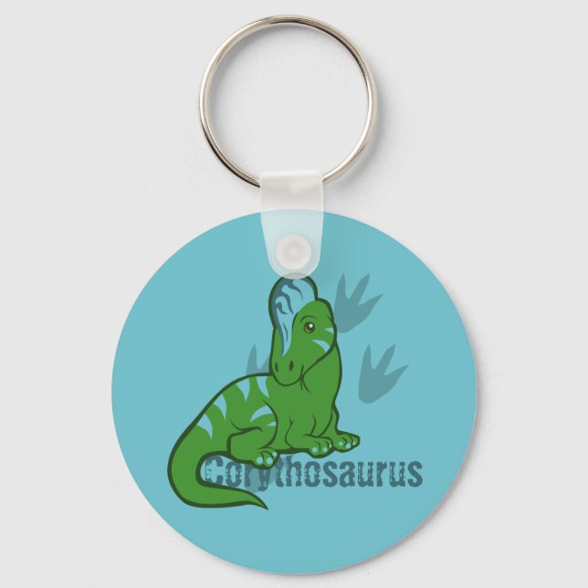 Cute Corythosaurus Key Ring (Front)