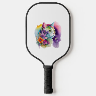 Cute cosmic bohemian cat   pickleball paddle