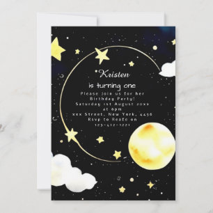 Cute Cosmic Children Birthday Invitation