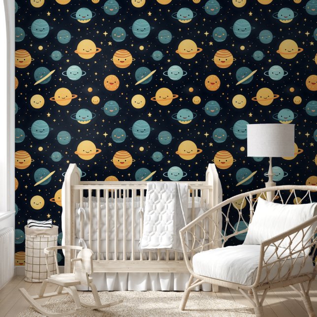 Cute Cosmos Pattern Wallpaper (Kids)